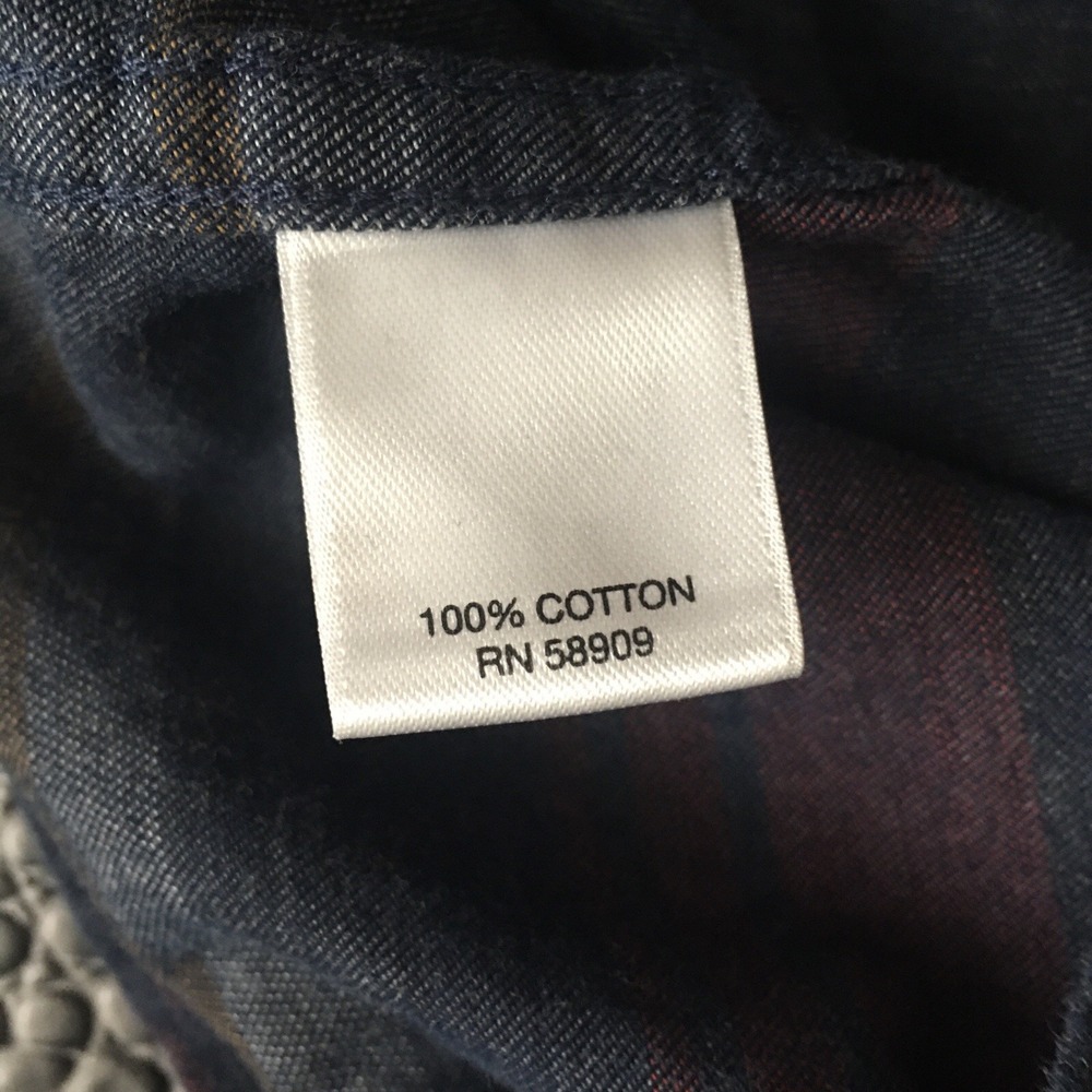 ROWM Flannel Shirt Mens 2XL Maroon Blue Stripe Flannel Long Sleeve Button Up - Picture 10 of 11